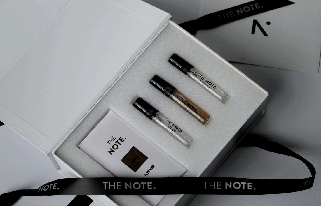 The Note’s GIFT BOX - Luxury Perfume Gift Box in Pakistan with 1 Full-Size Perfume and 3 Premium Samples for Men & Women